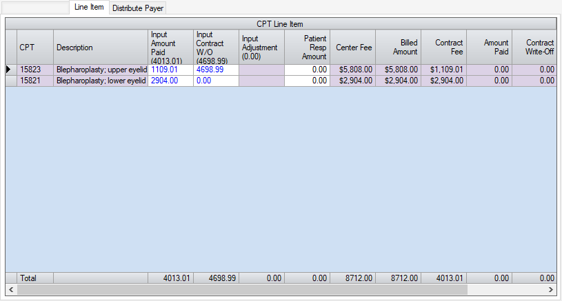 Enter Line Item Information